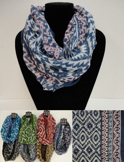 Extra-Wide Light Weight Infinity SCARF [Aztec]